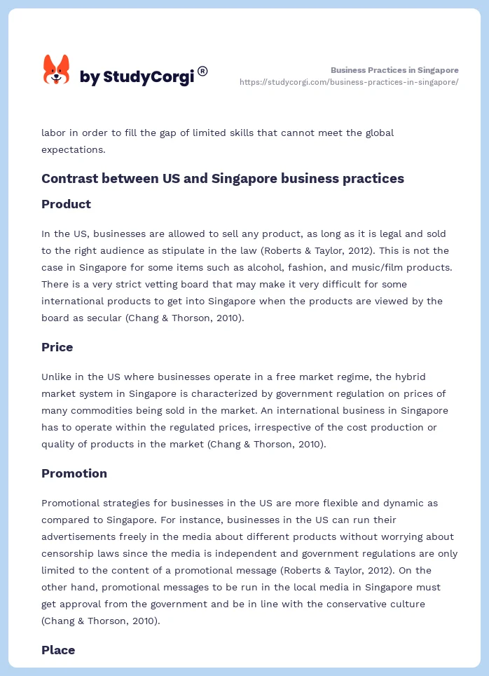 Business Practices in Singapore. Page 2