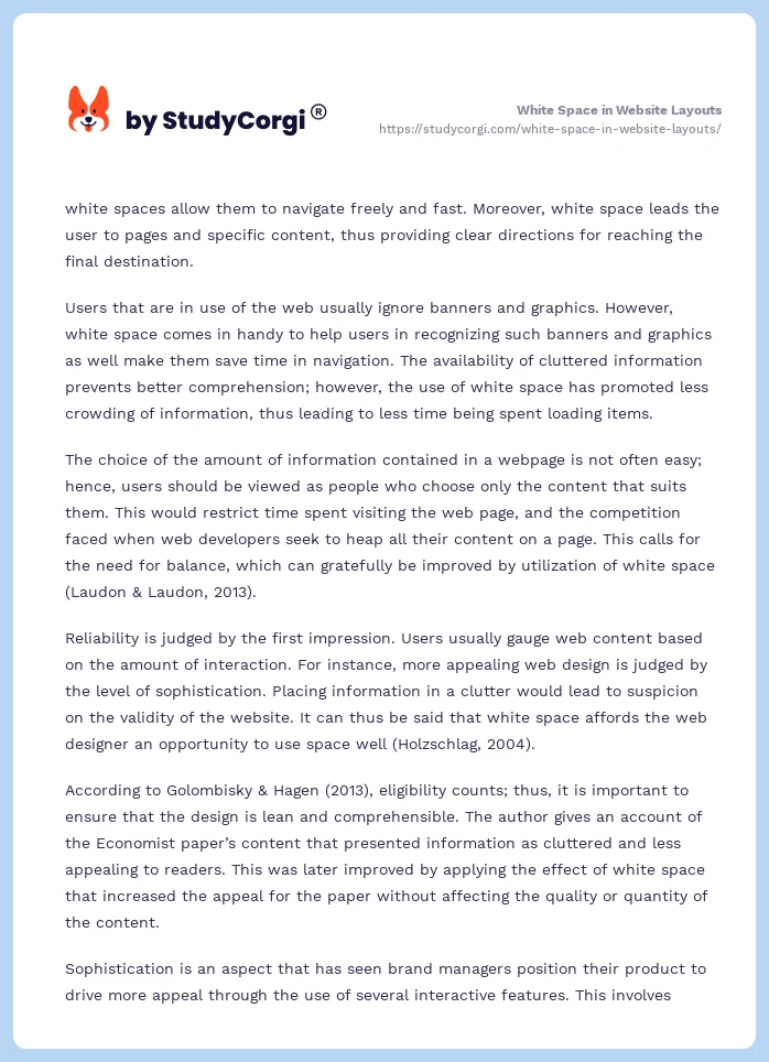 White Space in Website Layouts. Page 2