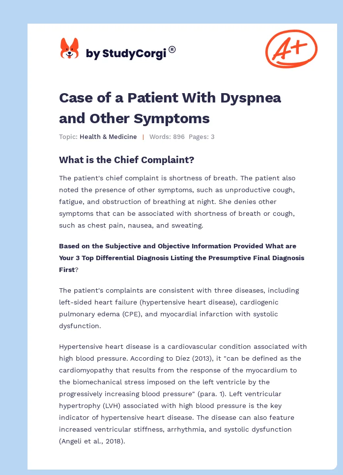 Case of a Patient With Dyspnea and Other Symptoms. Page 1