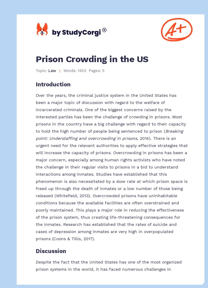 Prison Crowding in the US. Page 1
