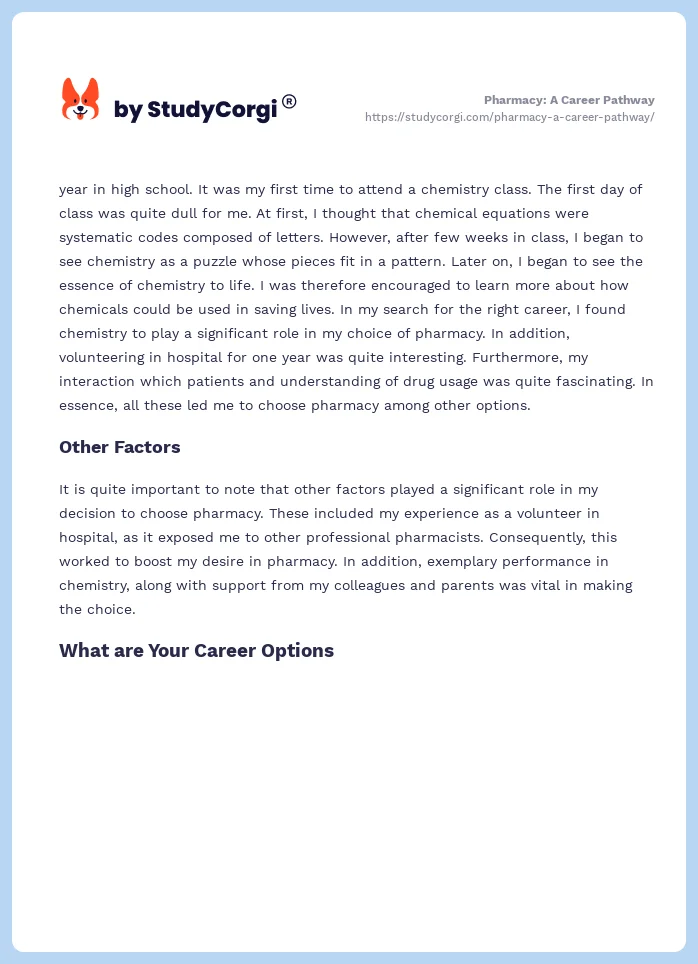 Pharmacy: A Career Pathway. Page 2