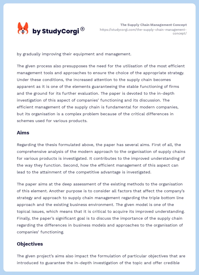 The Supply Chain Management Concept. Page 2