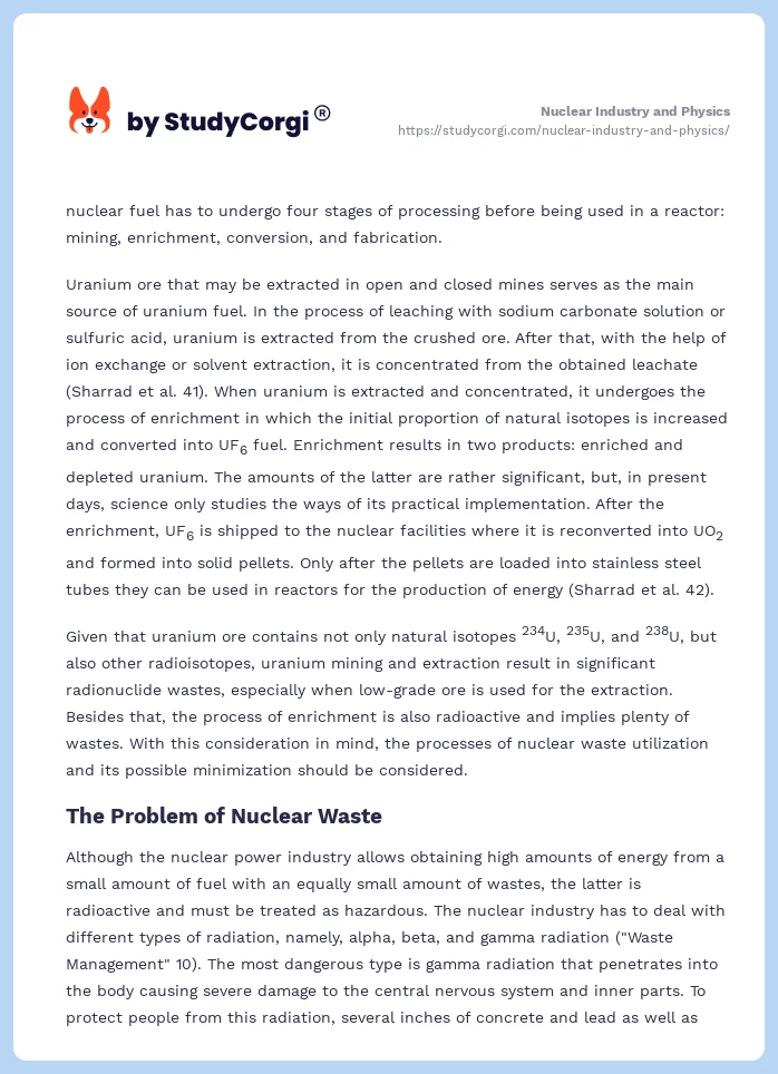 Nuclear Industry and Physics. Page 2