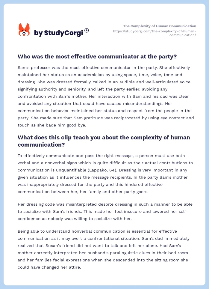 The Complexity of Human Communication. Page 2