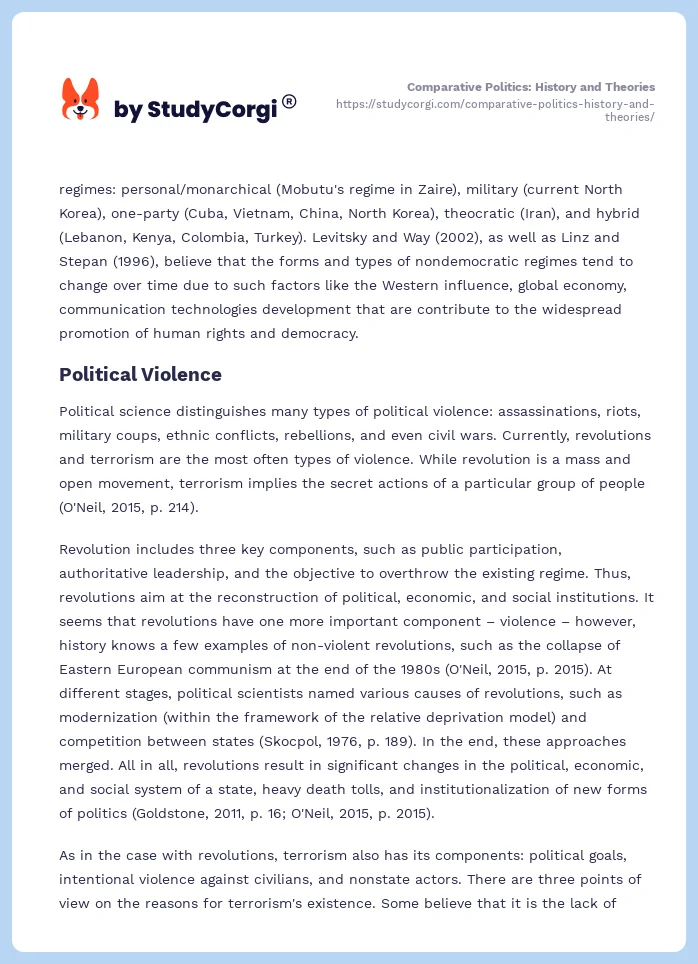Comparative Politics: History and Theories. Page 2