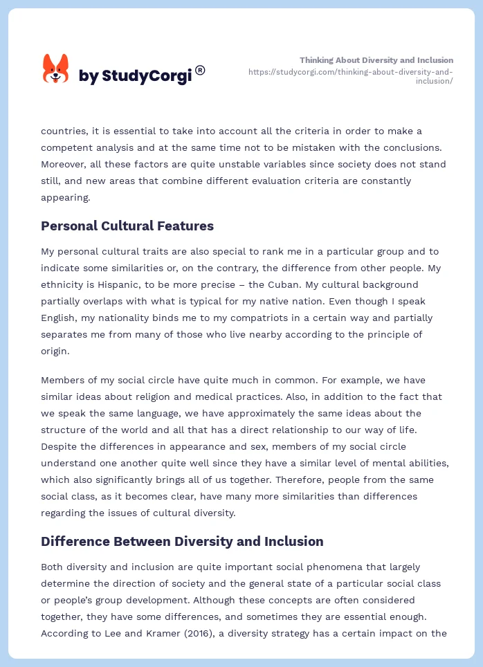Thinking About Diversity and Inclusion. Page 2