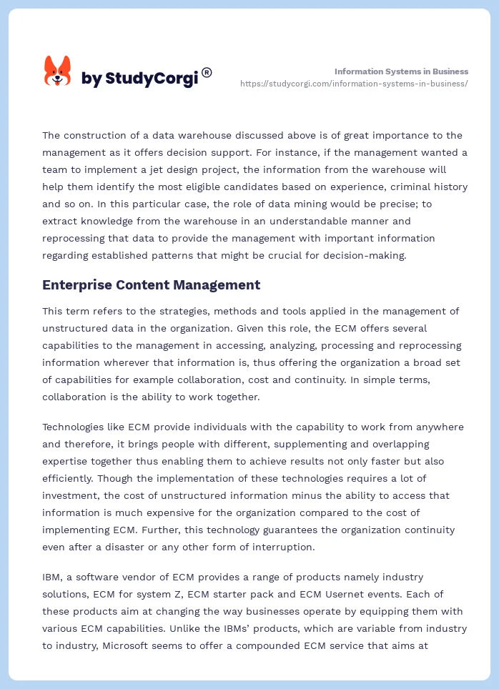 Information Systems in Business. Page 2