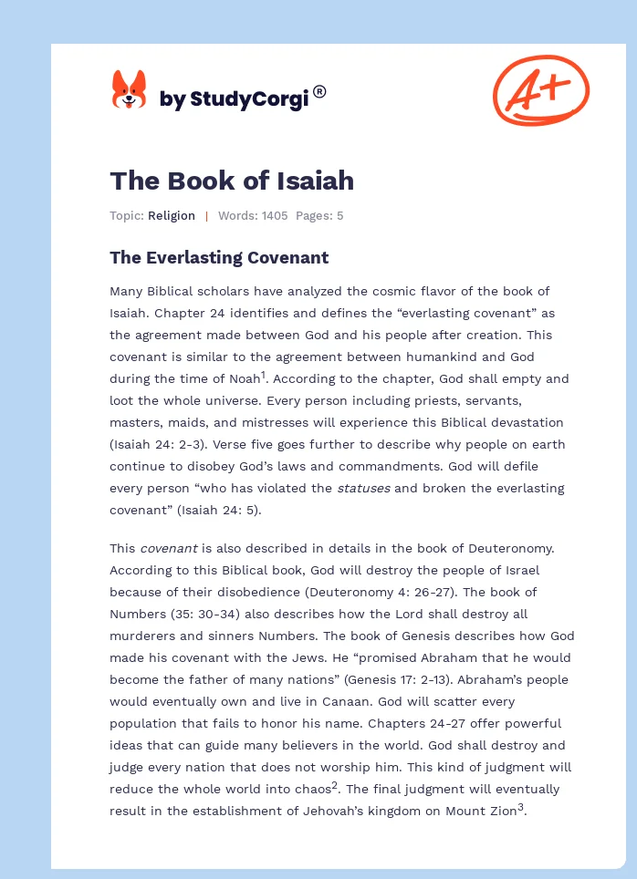 The Book of Isaiah. Page 1