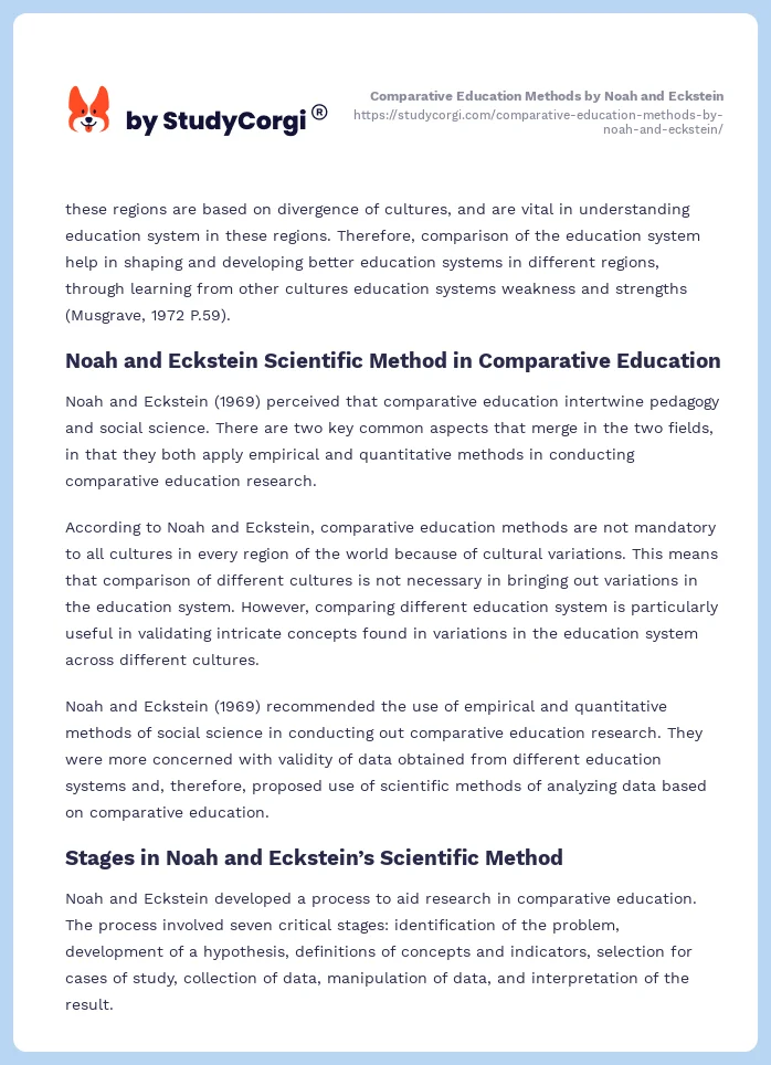 Comparative Education Methods by Noah and Eckstein. Page 2