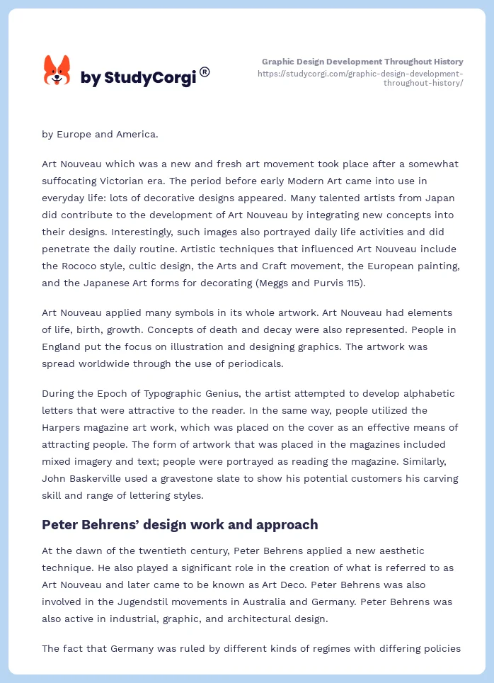 Graphic Design Development Throughout History. Page 2
