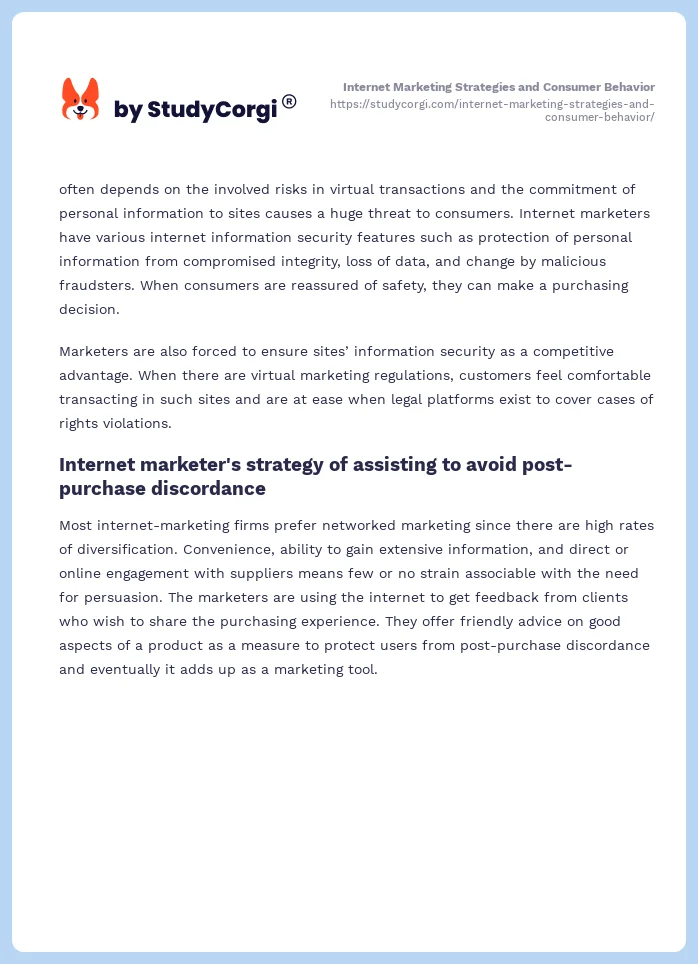 Internet Marketing Strategies and Consumer Behavior. Page 2