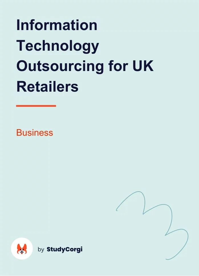 Information Technology Outsourcing for UK Retailers. Page 1