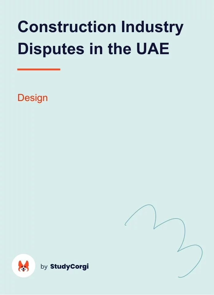 Construction Industry Disputes in the UAE. Page 1