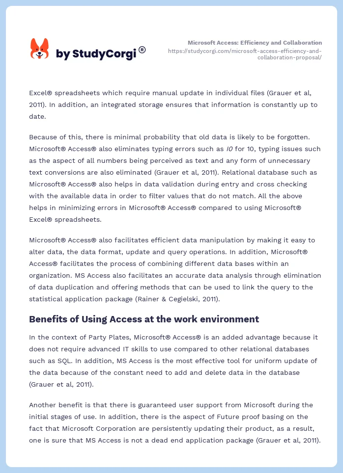 Microsoft Access: Efficiency and Collaboration. Page 2