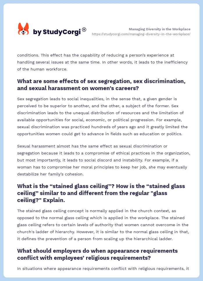 Managing Diversity in the Workplace. Page 2