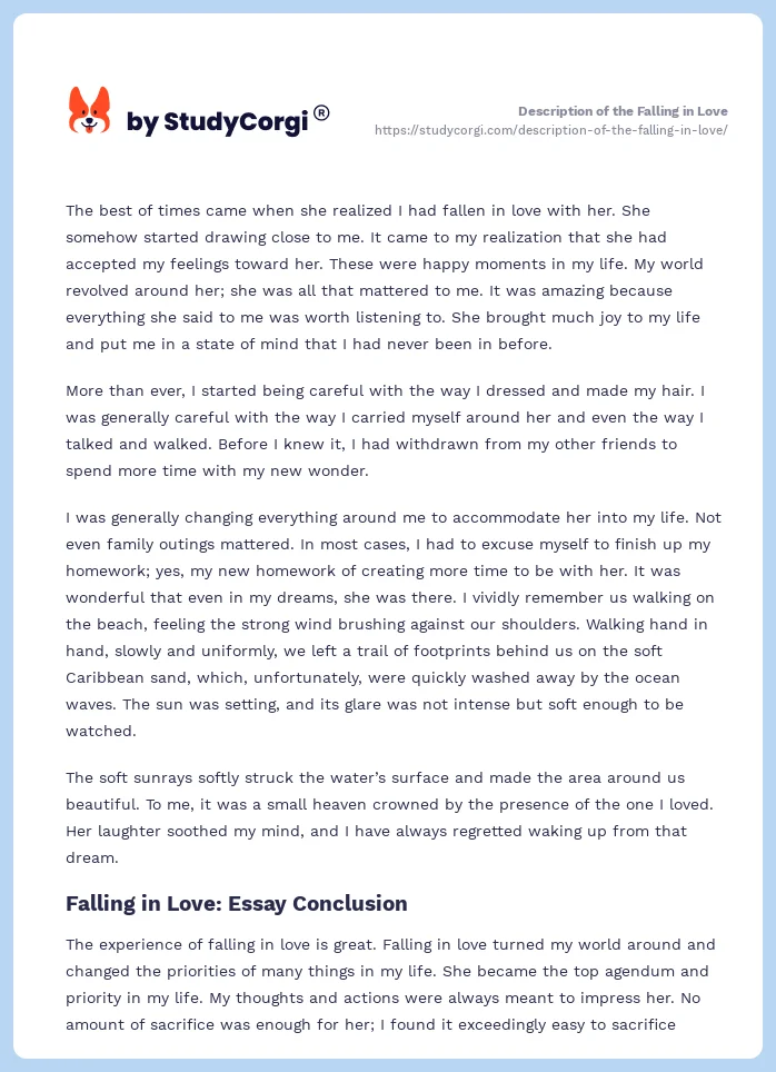 Description of the Falling in Love. Page 2