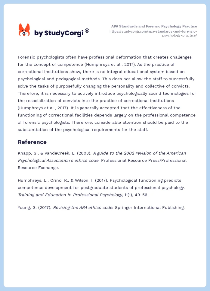 APA Standards and Forensic Psychology Practice. Page 2