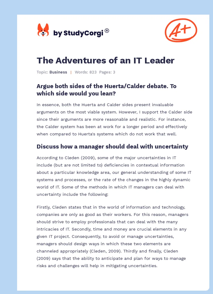 The Adventures of an IT Leader. Page 1