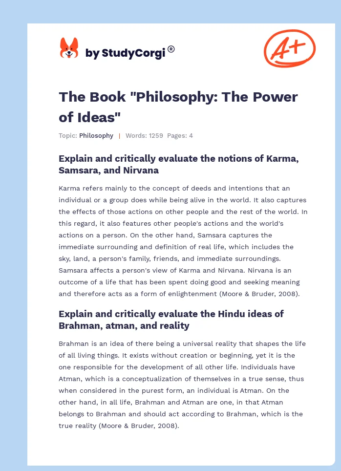 The Book "Philosophy: The Power of Ideas". Page 1