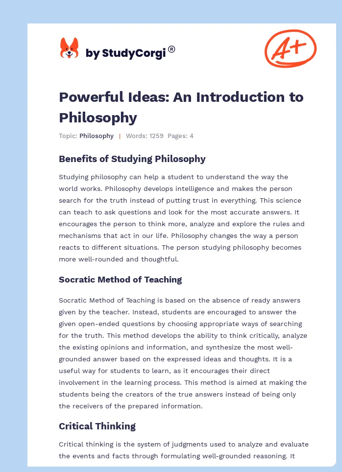Powerful Ideas: An Introduction to Philosophy. Page 1