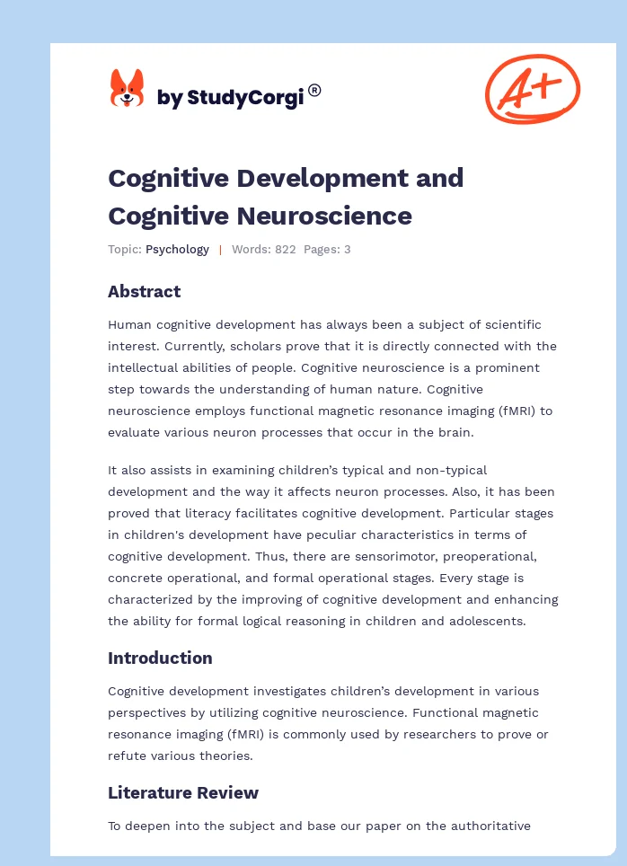 Cognitive Development and Cognitive Neuroscience. Page 1