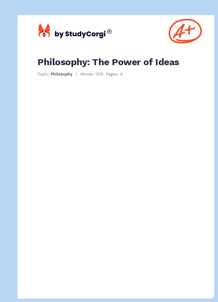 Philosophy: The Power of Ideas. Page 1