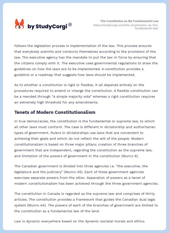 The Constitution as the Fundamental Law. Page 2