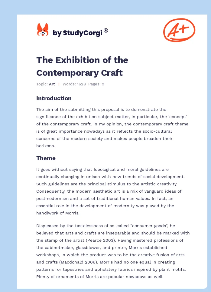 The Exhibition of the Contemporary Craft. Page 1