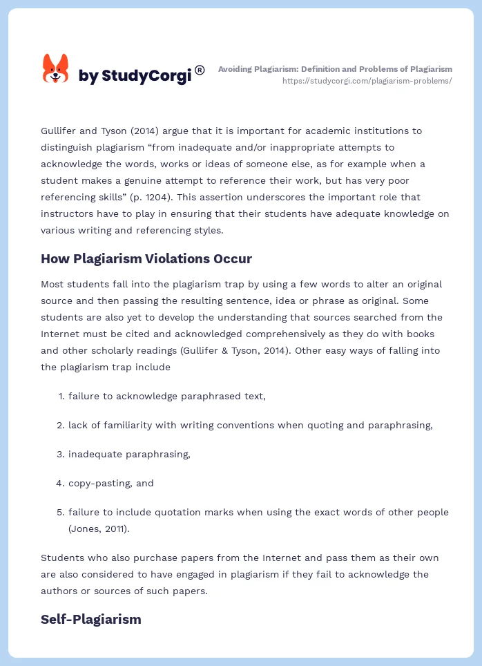 Avoiding Plagiarism: Definition and Problems of Plagiarism. Page 2