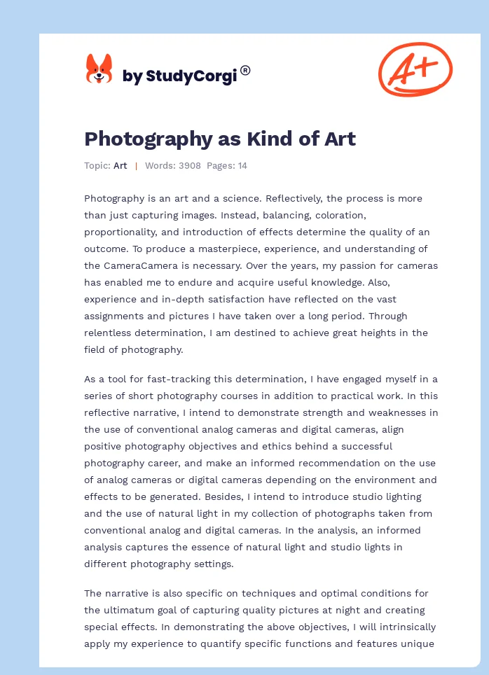Photography as Kind of Art. Page 1