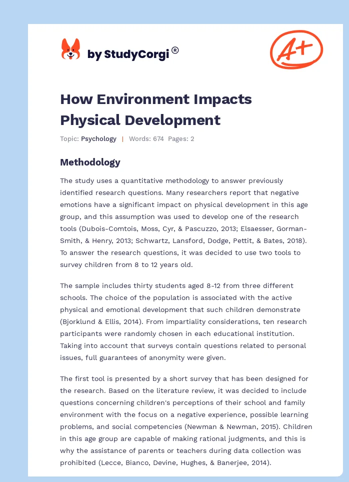 How Environment Impacts Physical Development. Page 1