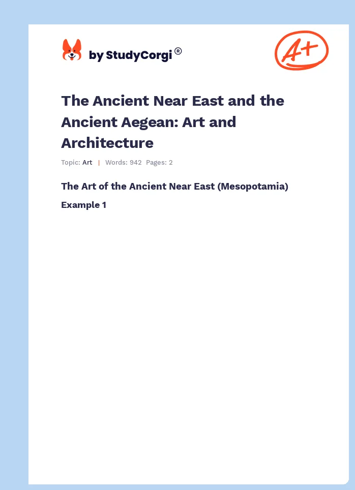 The Ancient Near East and the Ancient Aegean: Art and Architecture. Page 1