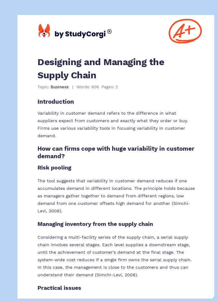 Designing and Managing the Supply Chain. Page 1