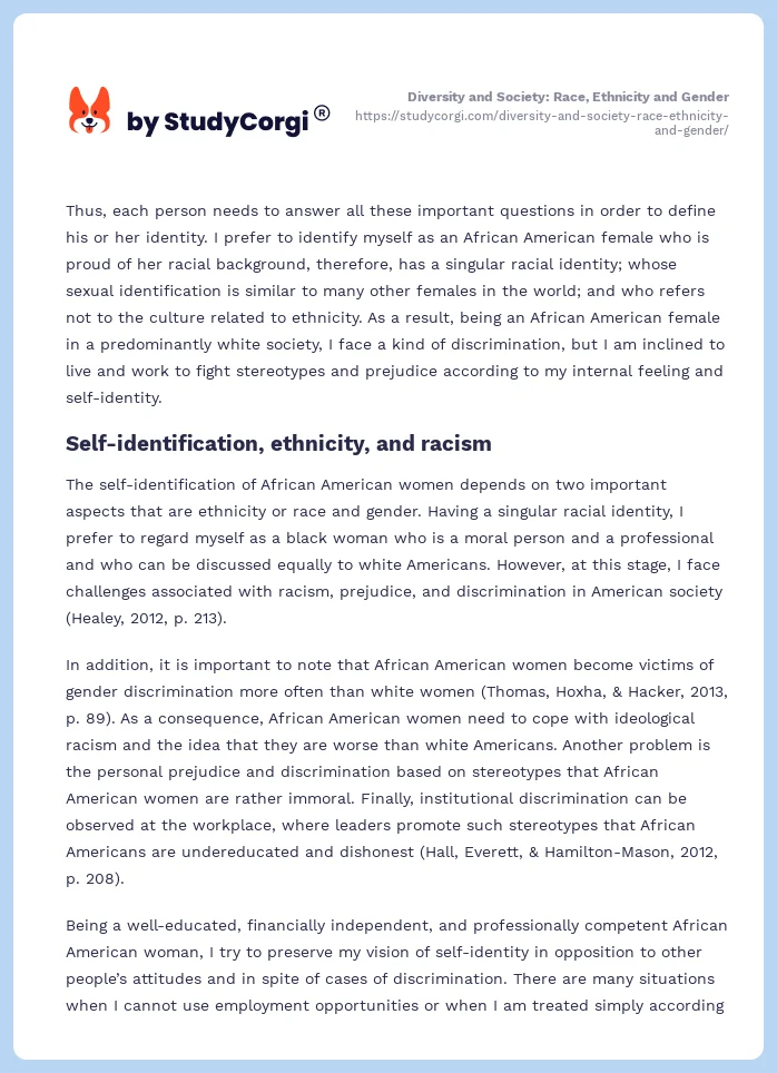 Diversity and Society: Race, Ethnicity and Gender. Page 2
