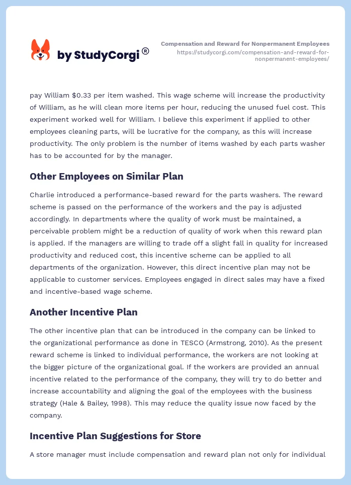 Compensation and Reward for Nonpermanent Employees. Page 2