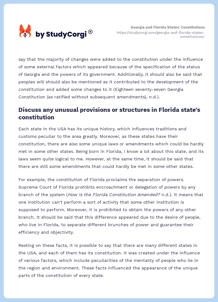 Georgia and Florida States' Constitutions. Page 2