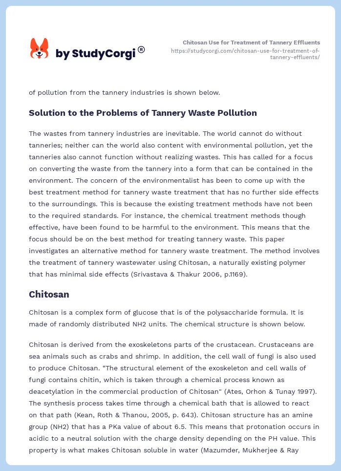 Chitosan Use for Treatment of Tannery Effluents. Page 2