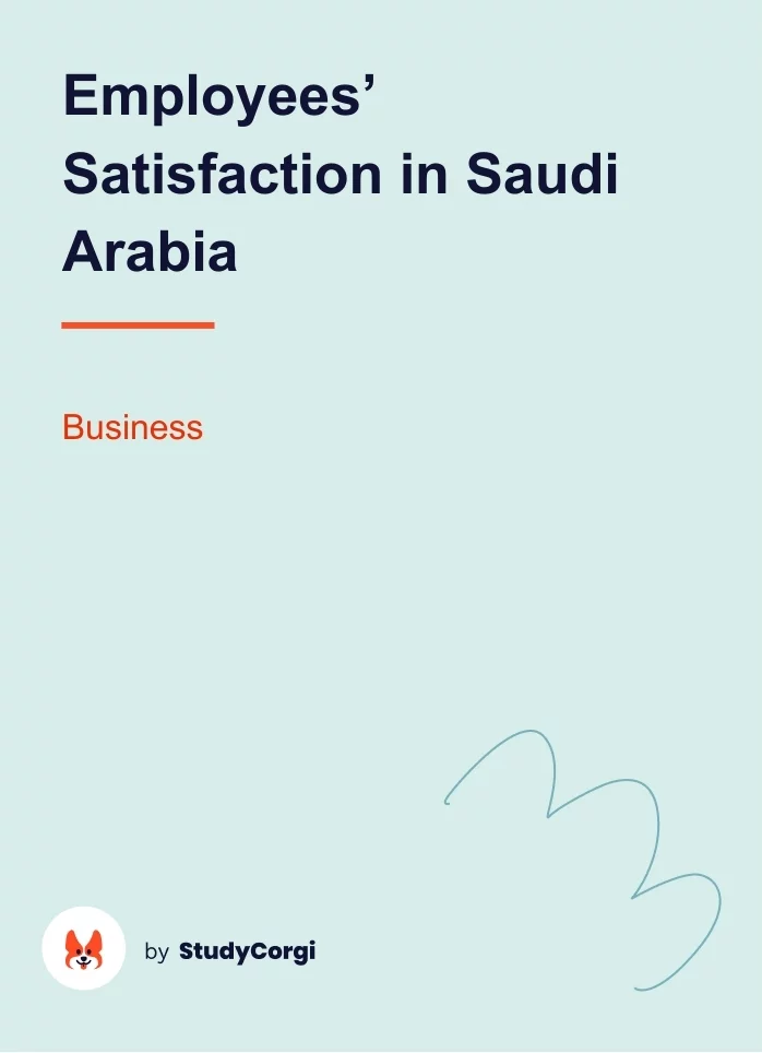Employees’ Satisfaction in Saudi Arabia. Page 1