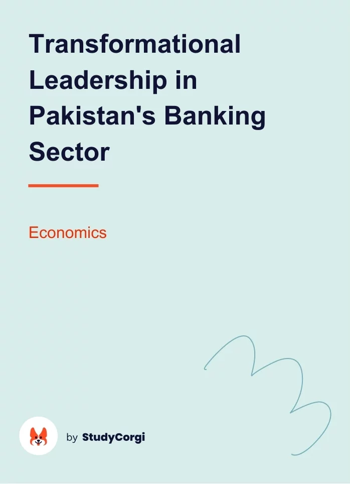 Transformational Leadership in Pakistan's Banking Sector. Page 1