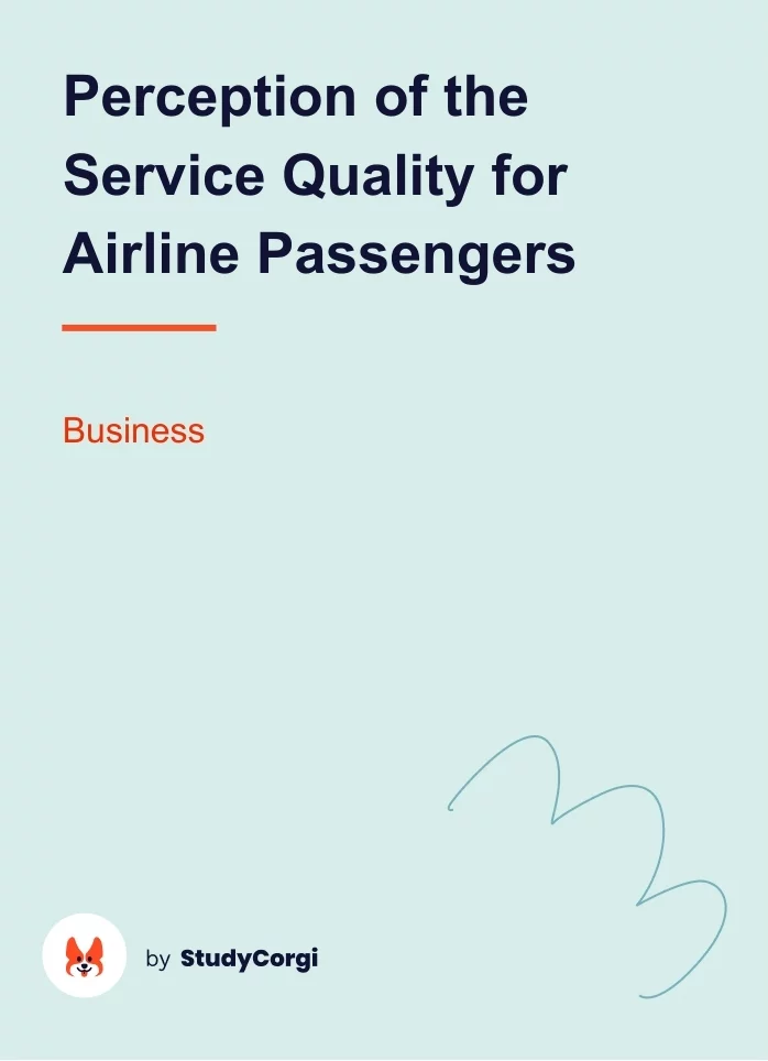 Perception of the Service Quality for Airline Passengers. Page 1