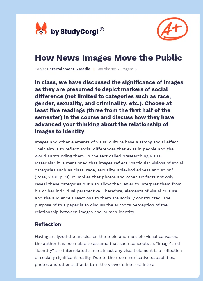 How News Images Move the Public. Page 1