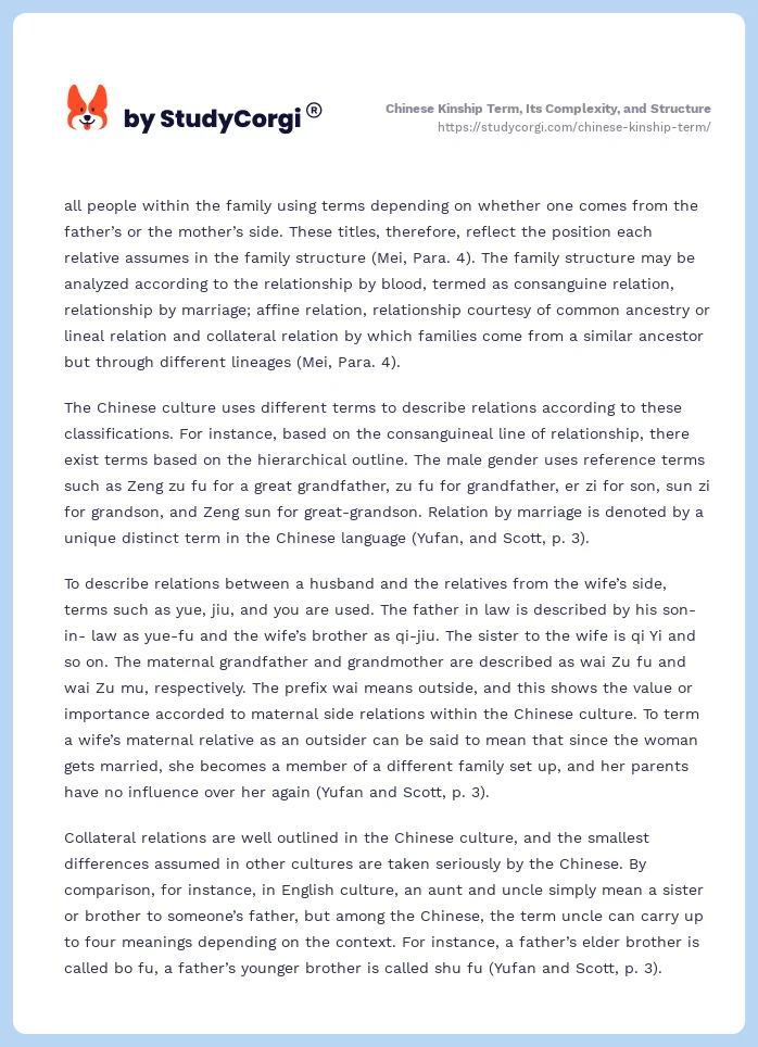 Chinese Kinship Term, Its Complexity, and Structure. Page 2