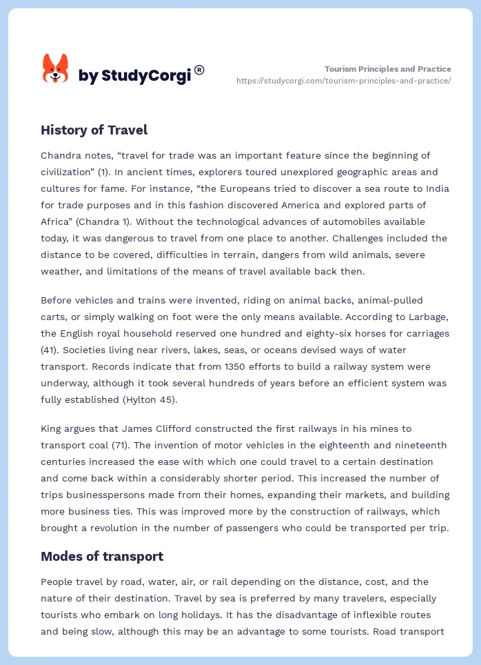 Tourism Principles and Practice. Page 2