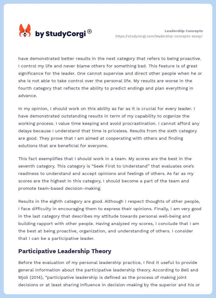 Leadership Concepts. Page 2
