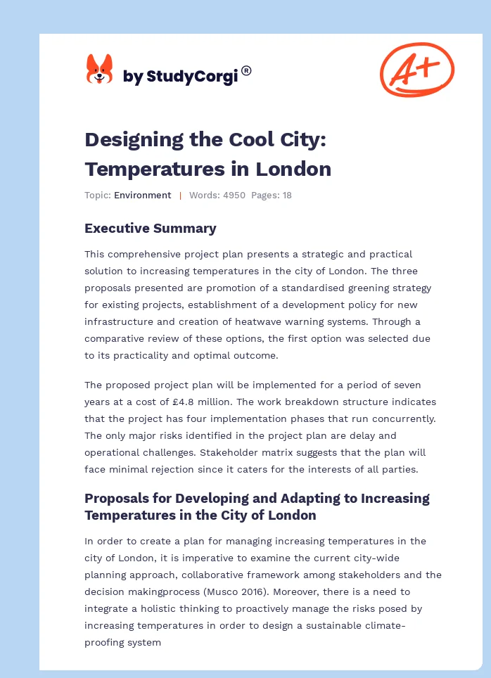 Designing the Cool City: Temperatures in London. Page 1