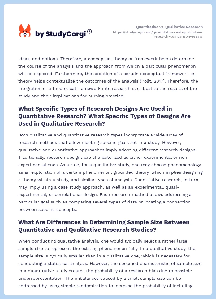 Quantitative vs. Qualitative Research. Page 2