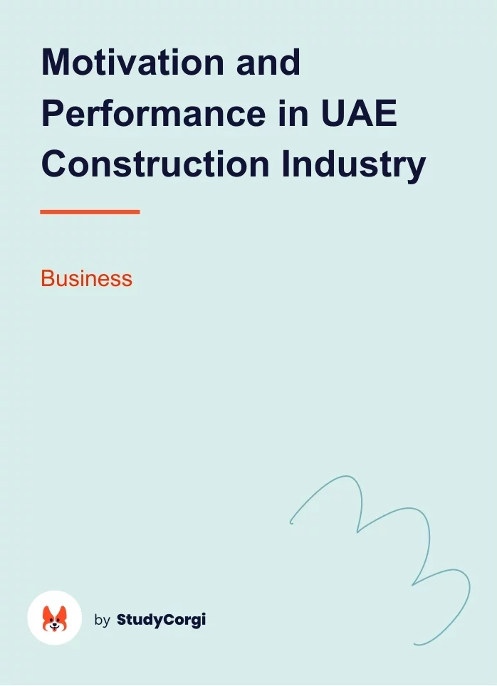 Motivation and Performance in UAE Construction Industry. Page 1