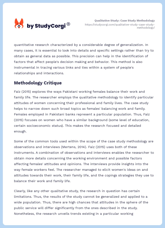 Qualitative Study: Case Study Methodology. Page 2