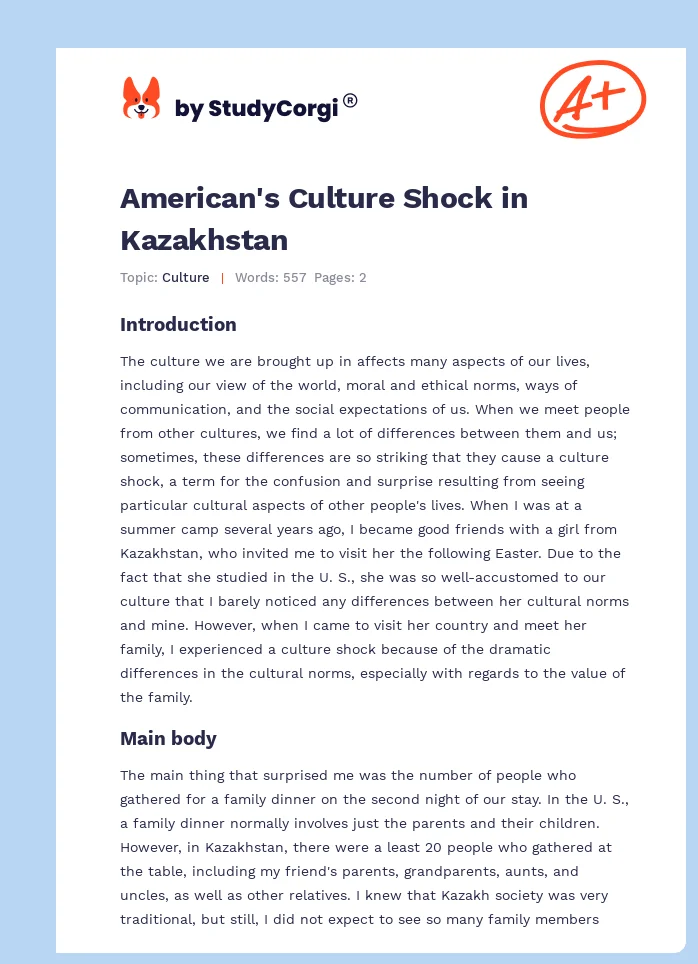 American's Culture Shock in Kazakhstan. Page 1