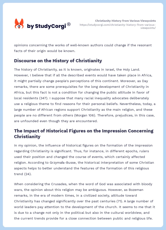 Christianity History from Various Viewpoints. Page 2